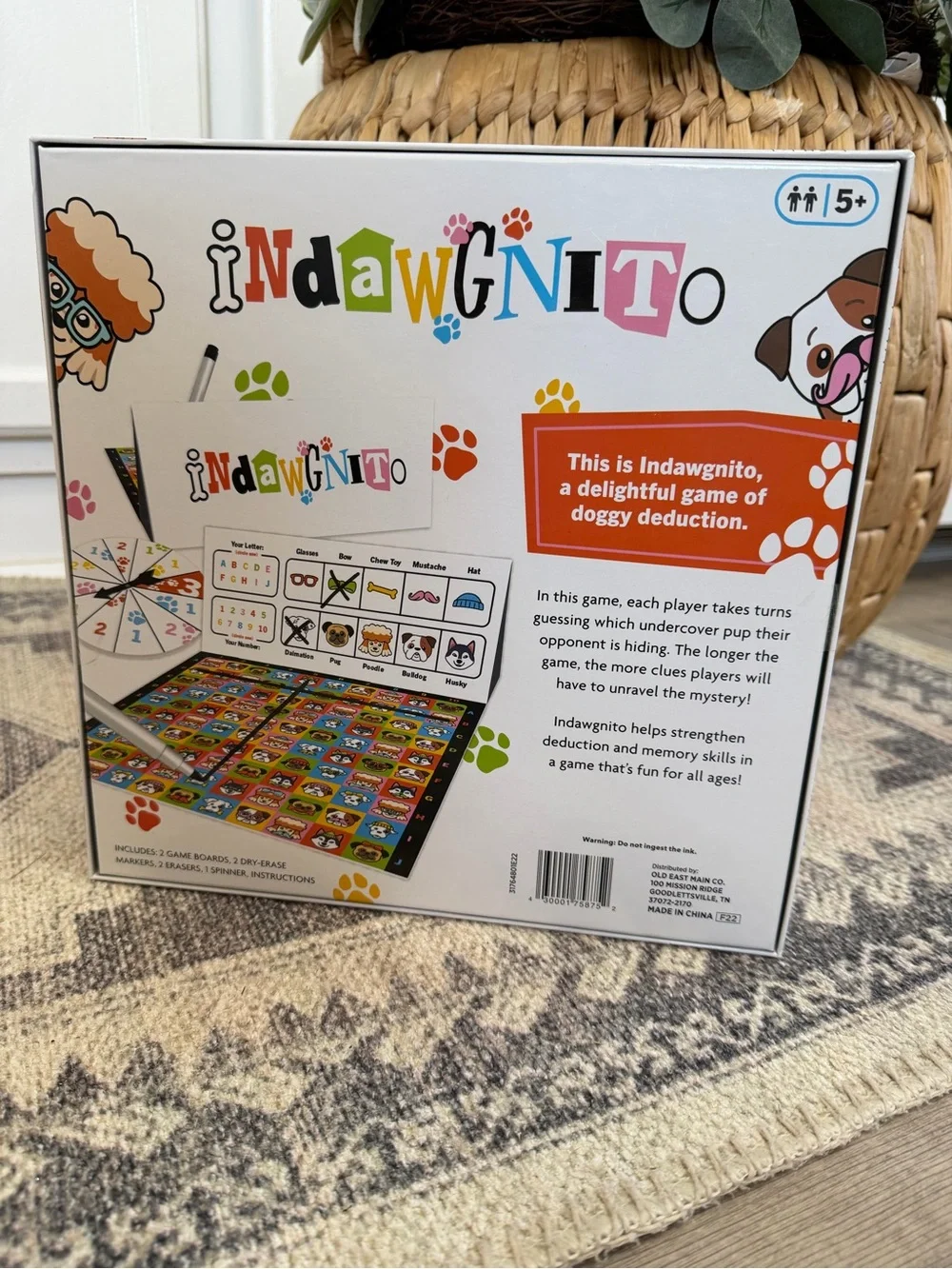 New Indawgnito Dog Deduction Guessing Board Game Family Mystery Game Ages 5+